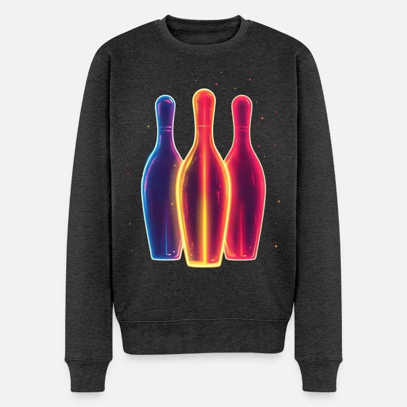 Bowling des années 90 - Pull Premium bio Homme - anthracite chiné