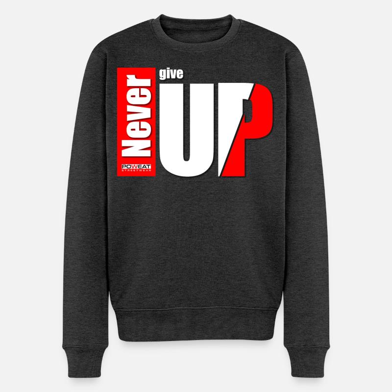 Ne jamais abandonner - Pull Premium bio Homme - anthracite chiné