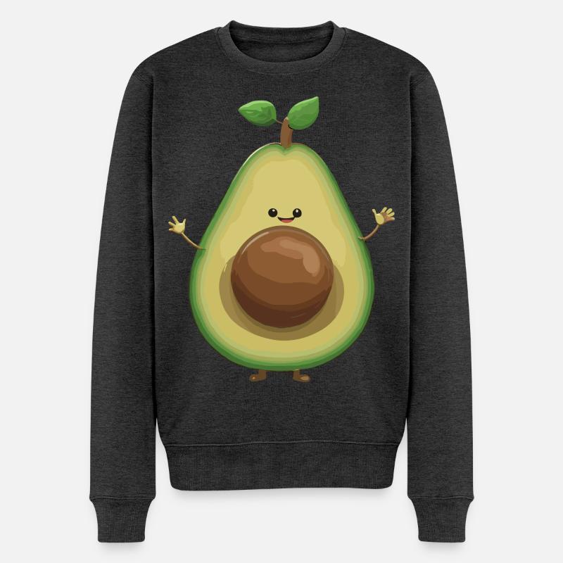 Avocat Doux Drôle Optimisme Cadeau - Pull Premium bio Homme - anthracite chiné