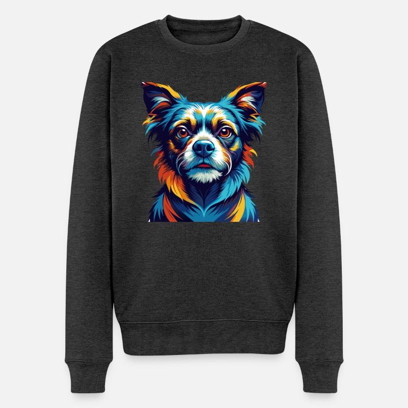 Ratonero Murciano Hunderasse Karikatur Kawaii - Männer Premium Bio Pullover - Anthrazit meliert