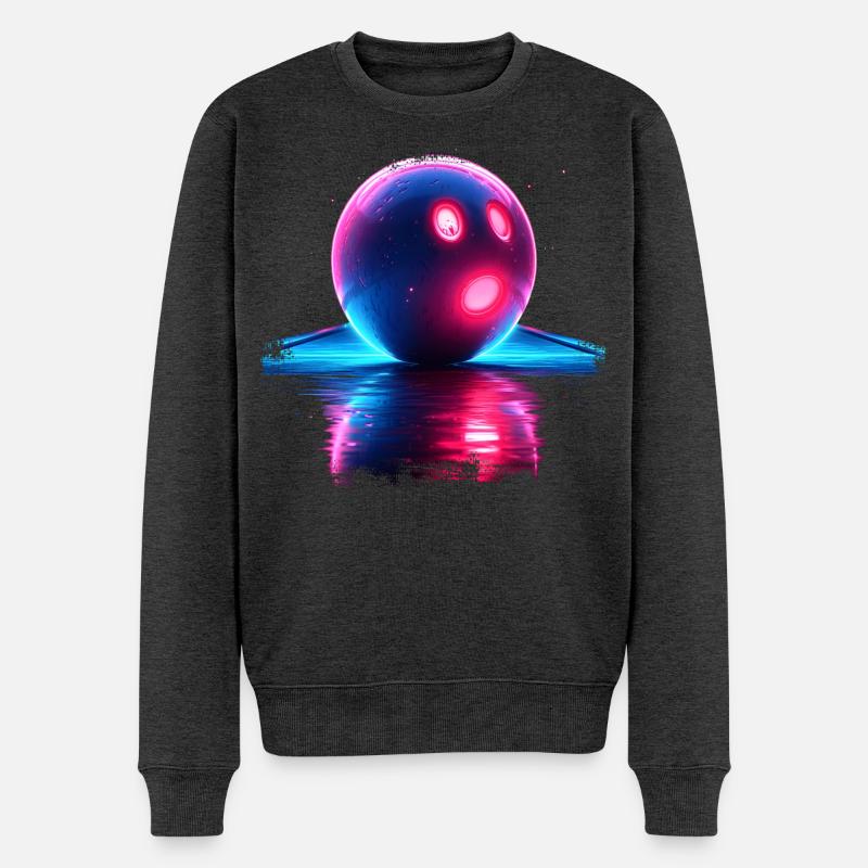 Bowling Retrowave - Pull Premium bio Homme - anthracite chiné