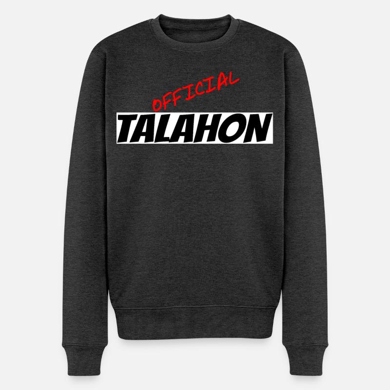 Official Talahon - Männer Premium Bio Pullover - Anthrazit meliert