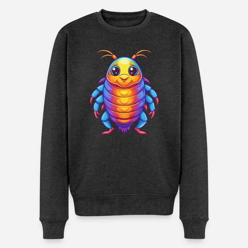 Seelaus buntes Kawaii Cartoon Meerestier - Männer Premium Bio Pullover - Anthrazit meliert