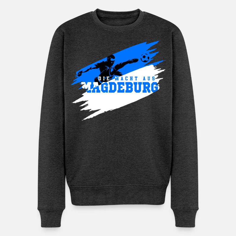 Die Macht aus Magdeburg - Männer Premium Bio Pullover - Anthrazit meliert