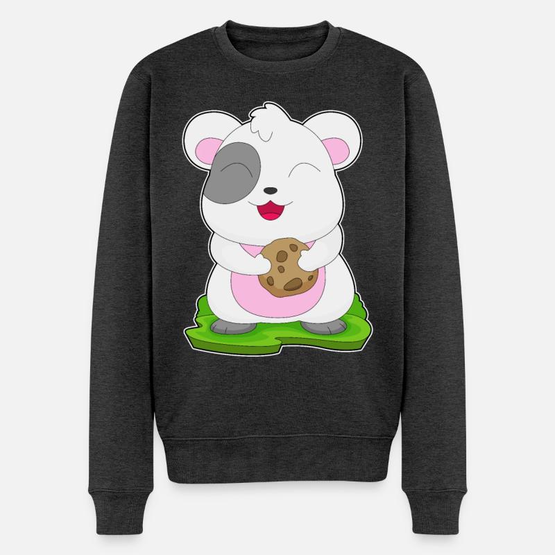Biscuit hamster - Pull Premium bio Homme - anthracite chiné