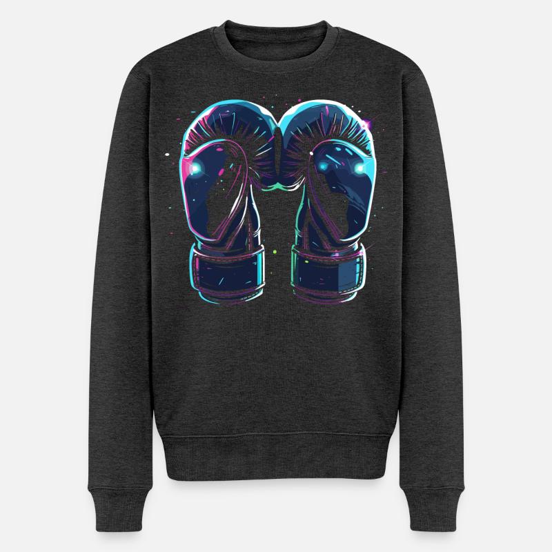 Gants de boxe Steampunk - Pull Premium bio Homme - anthracite chiné