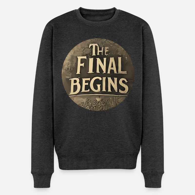 The Final begins - Männer Premium Bio Pullover - Anthrazit meliert
