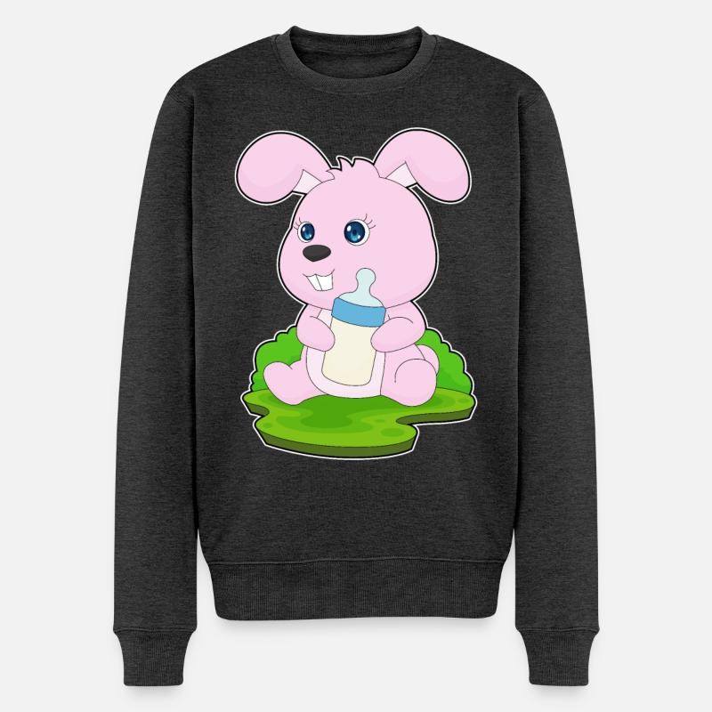 Bunny Lait de biberon - Pull Premium bio Homme - anthracite chiné