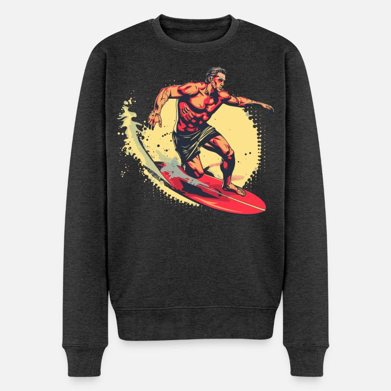 Graphisme Surfer - Pull Premium bio Homme - anthracite chiné