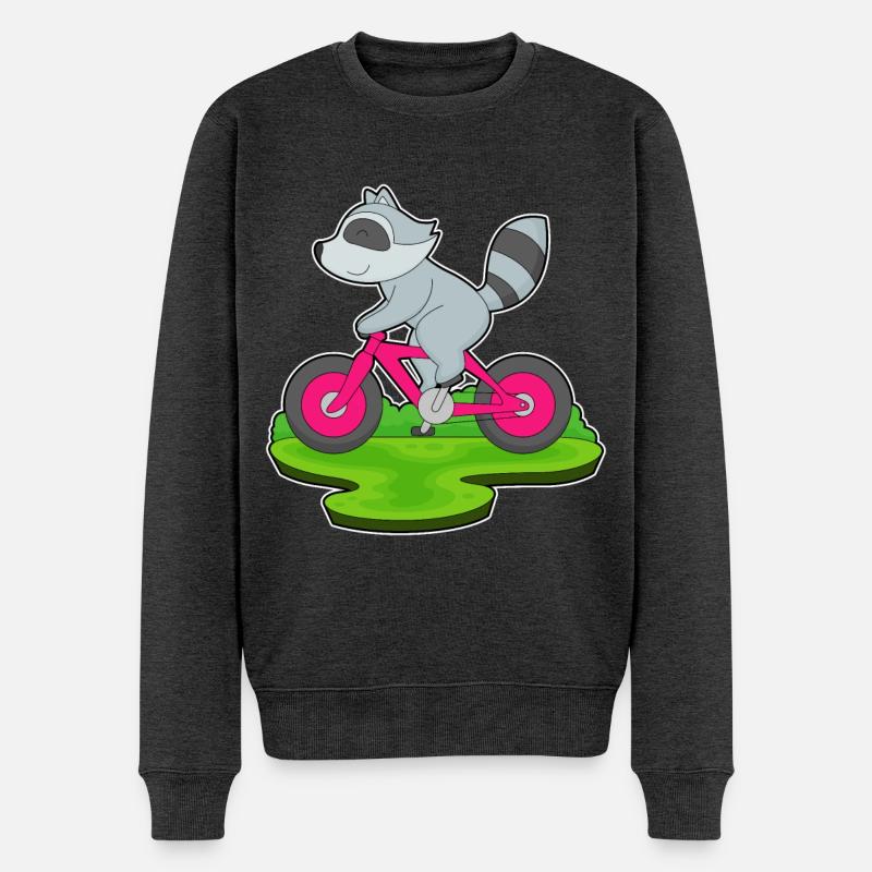 Vélo raton laveur - Pull Premium bio Homme - anthracite chiné