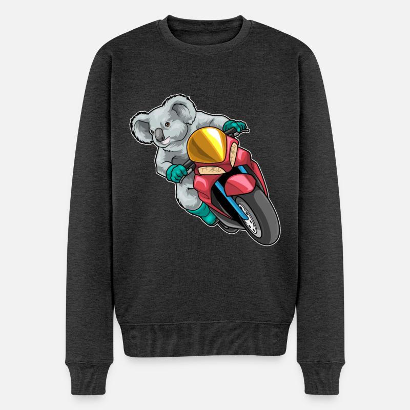 Trottinette Koala - Pull Premium bio Homme - anthracite chiné