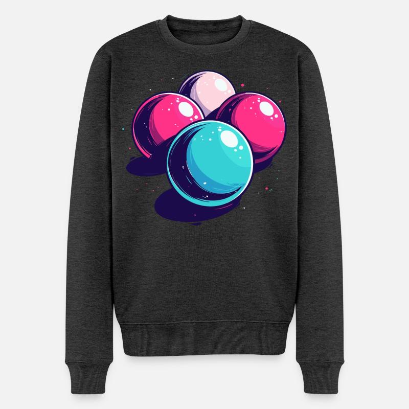 Billardkugeln - Männer Premium Bio Pullover - Anthrazit meliert