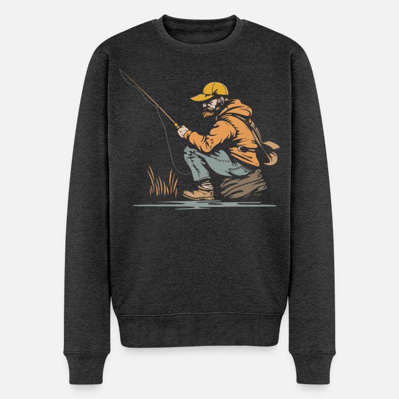 Graphiques de pêcheur - Pull Premium bio Homme - anthracite chiné