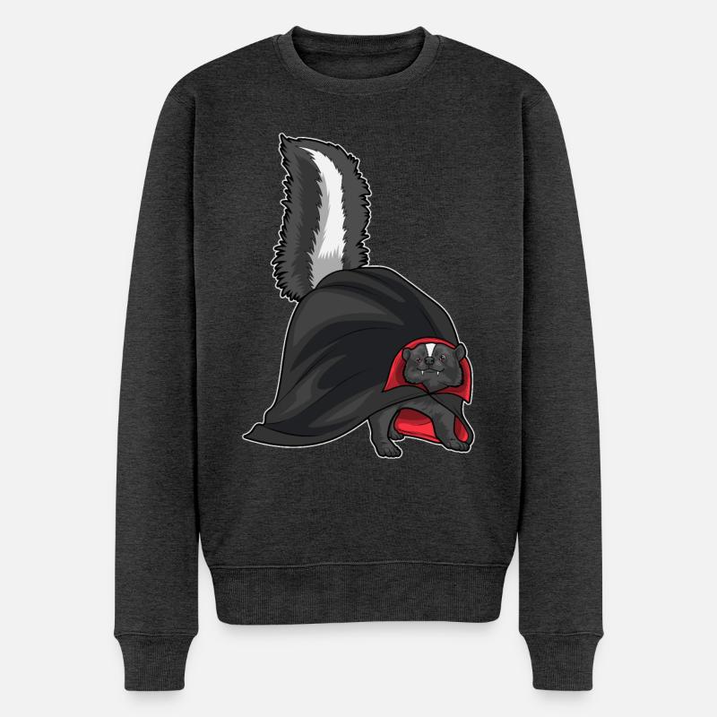 Skunk Halloween Vampire - Pull Premium bio Homme - anthracite chiné