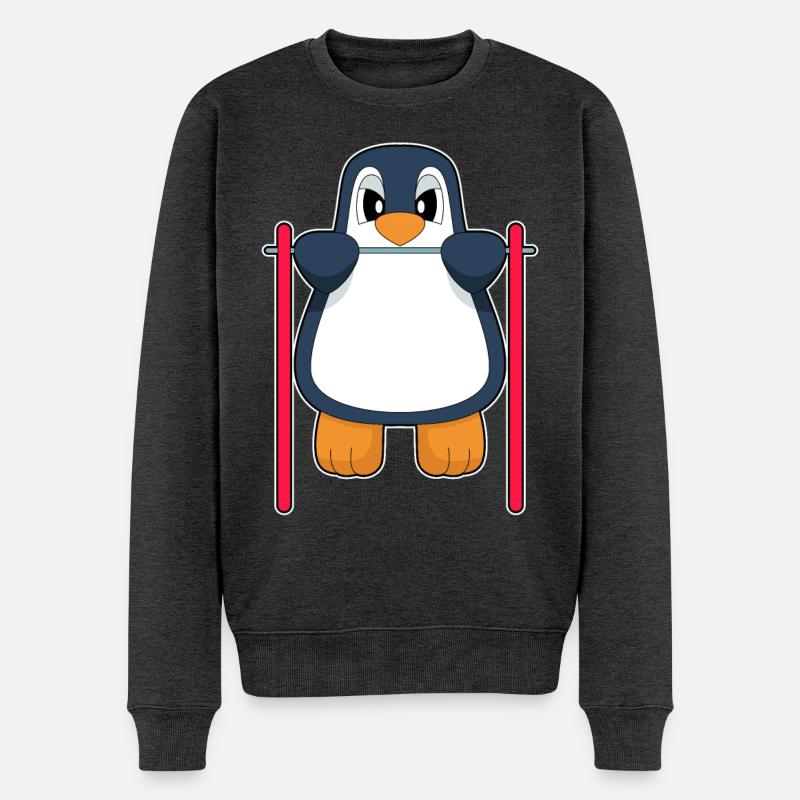 Penguin Bodybuilder Tractions Culturisme - Pull Premium bio Homme - anthracite chiné