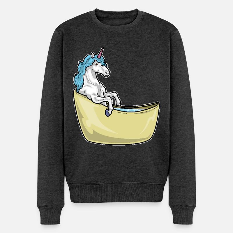 Baignoire Licorne - Pull Premium bio Homme - anthracite chiné