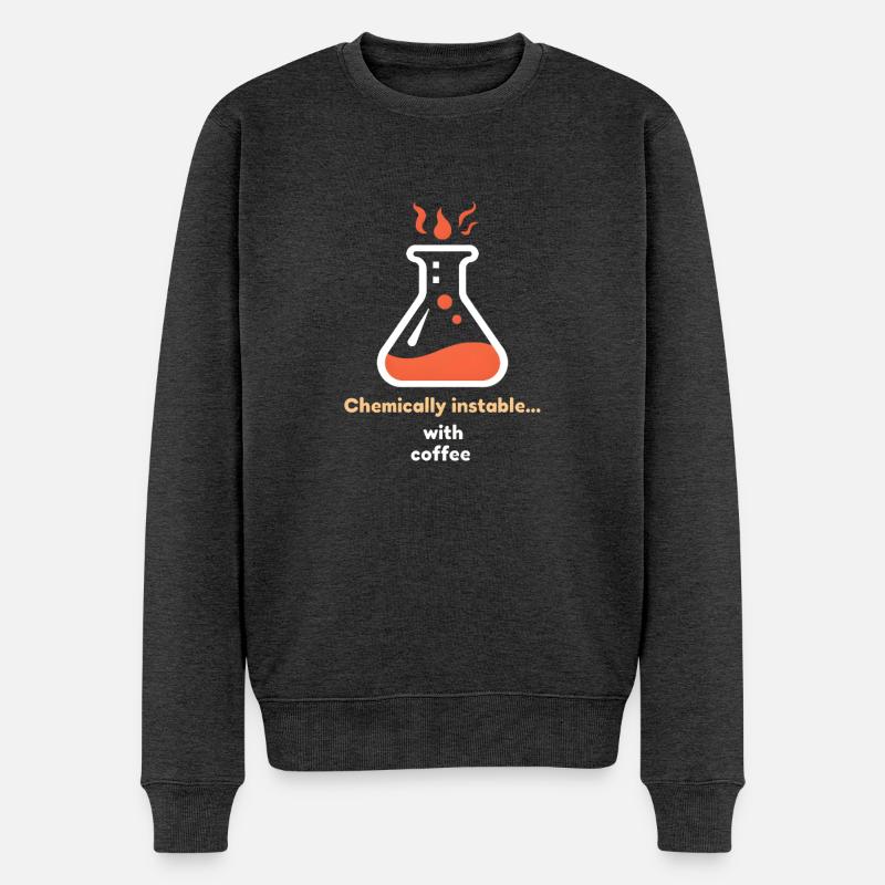 Chemically Unstable… with Coffee - Männer Premium Bio Pullover - Anthrazit meliert