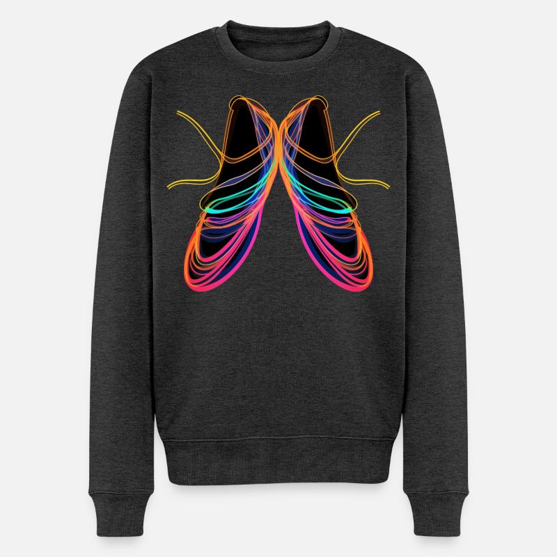 Ballettschuhe Steamwave Art - Männer Premium Bio Pullover - Anthrazit meliert