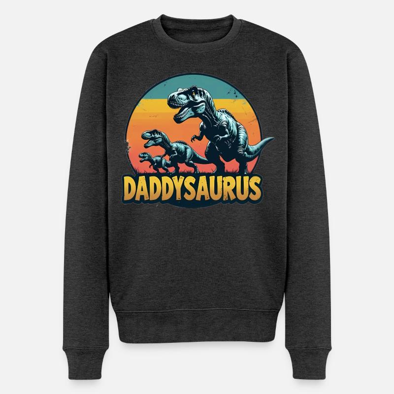 Daddysaurus - Pull Premium bio Homme - anthracite chiné