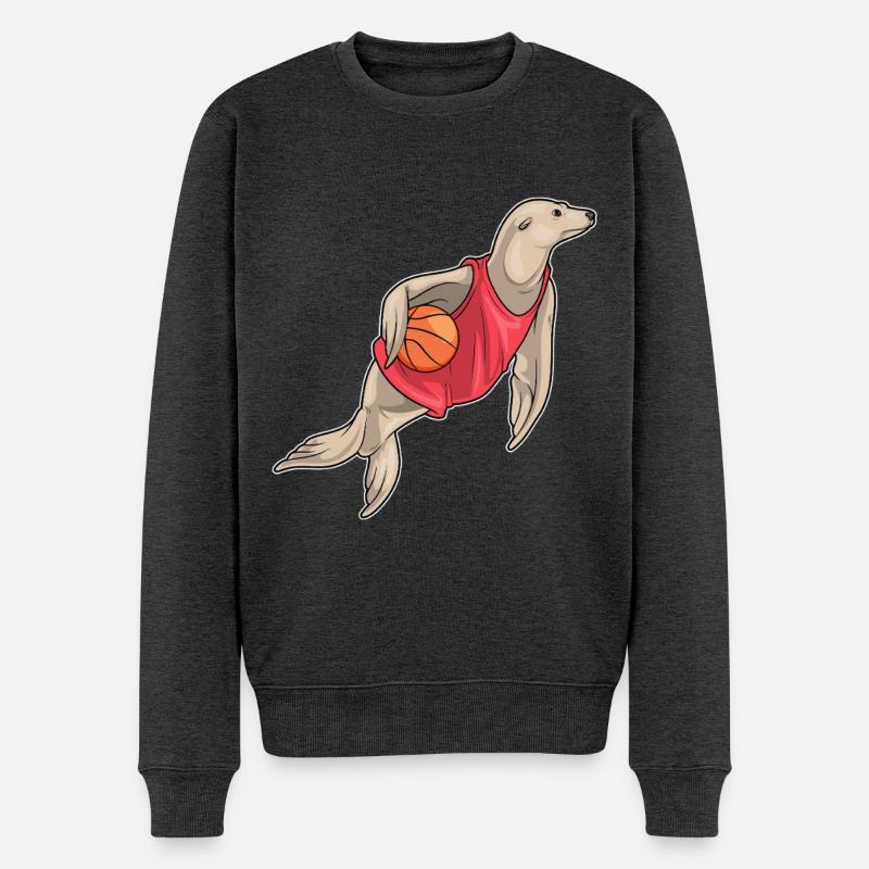 Seal Basketteur Basketteur - Pull Premium bio Homme - anthracite chiné