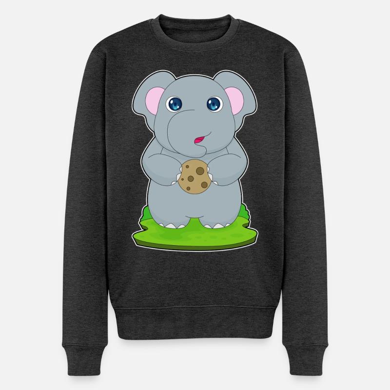 Biscuit éléphant - Pull Premium bio Homme - anthracite chiné