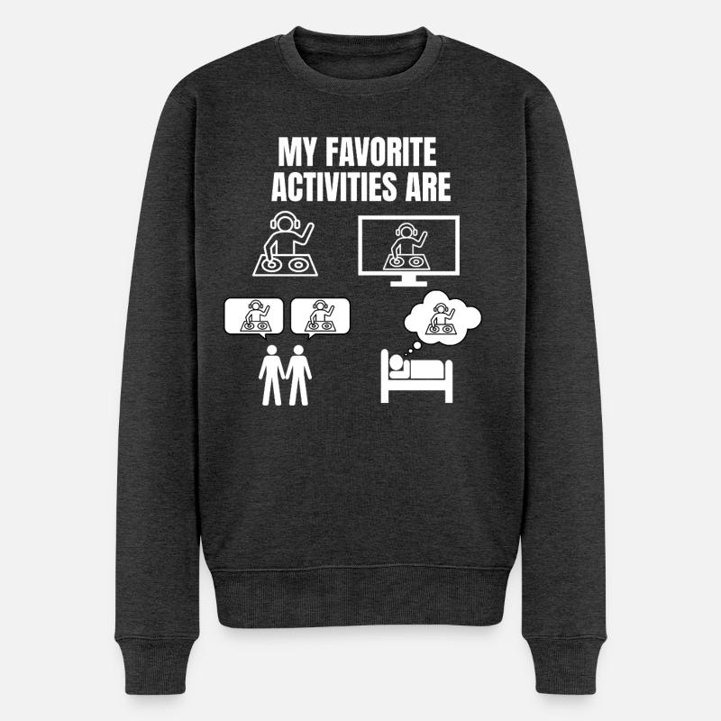 DJ - MY FAVORITE ACTIVITIES - Pull Premium bio Homme - anthracite chiné