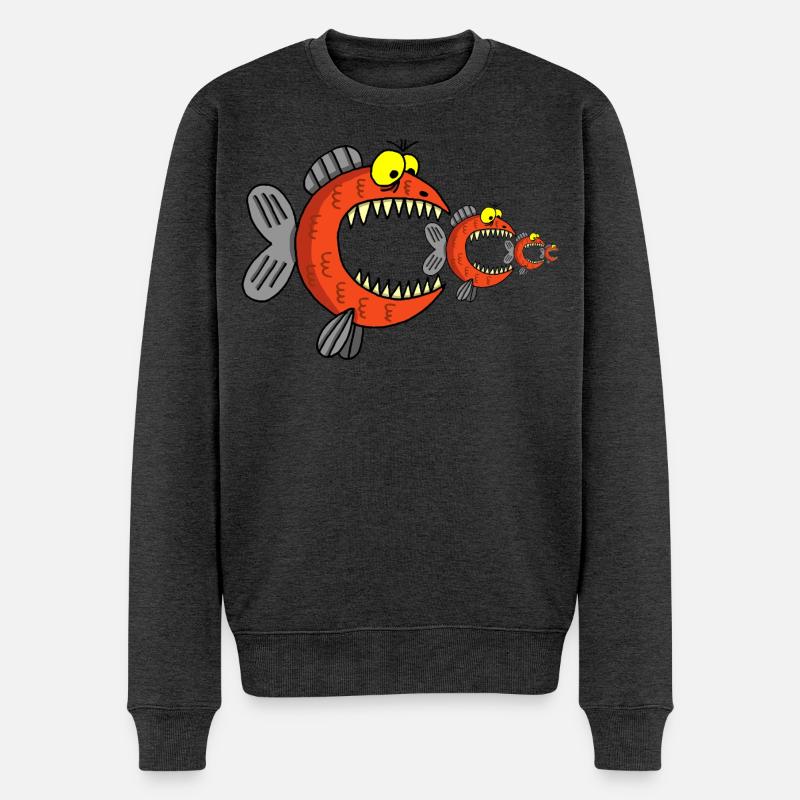 Die Nahrungskette - Männer Premium Bio Pullover - Anthrazit meliert