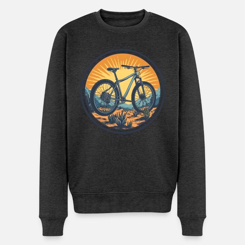 Radfahrer - Männer Premium Bio Pullover - Anthrazit meliert