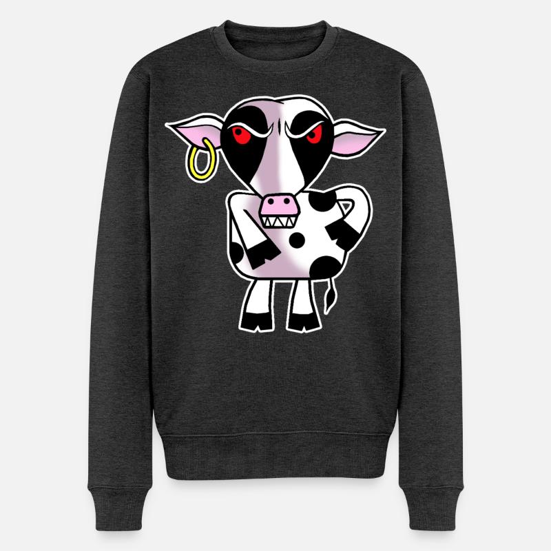 Vache en colère - Pull Premium bio Homme - anthracite chiné