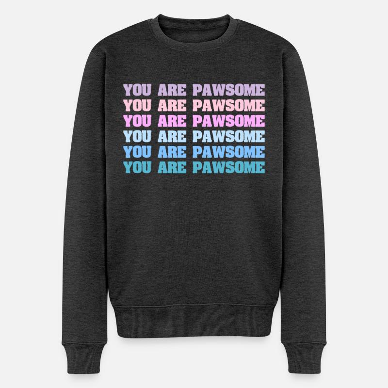 Vous êtes Pawsome - Pull Premium bio Homme - anthracite chiné