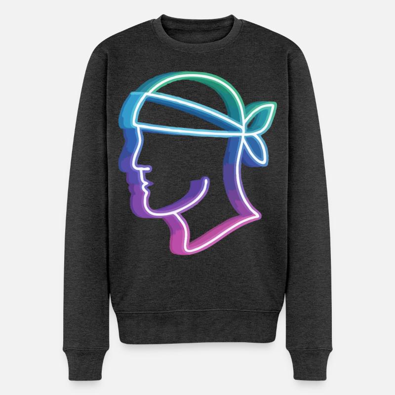 Testa Mora Neon - Pull Premium bio Homme - anthracite chiné