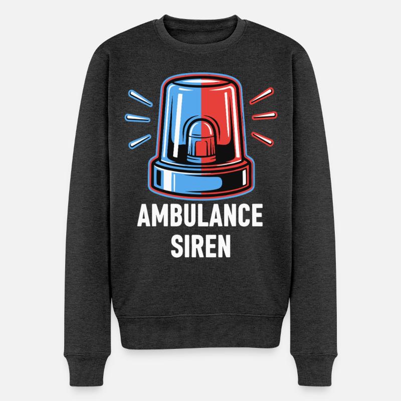 Ambulance Sirene - Männer Premium Bio Pullover - Anthrazit meliert