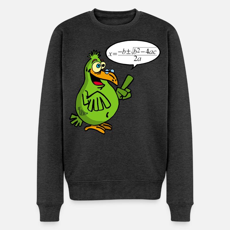 Intelligenter Vogel - Männer Premium Bio Pullover - Anthrazit meliert