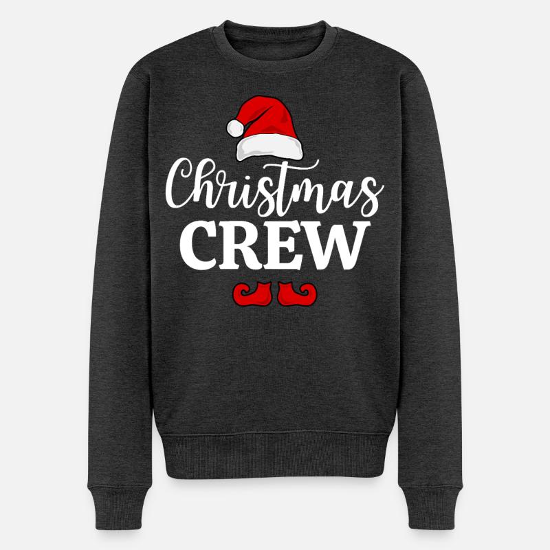 Weihnachts-Crew - Männer Premium Bio Pullover - Anthrazit meliert