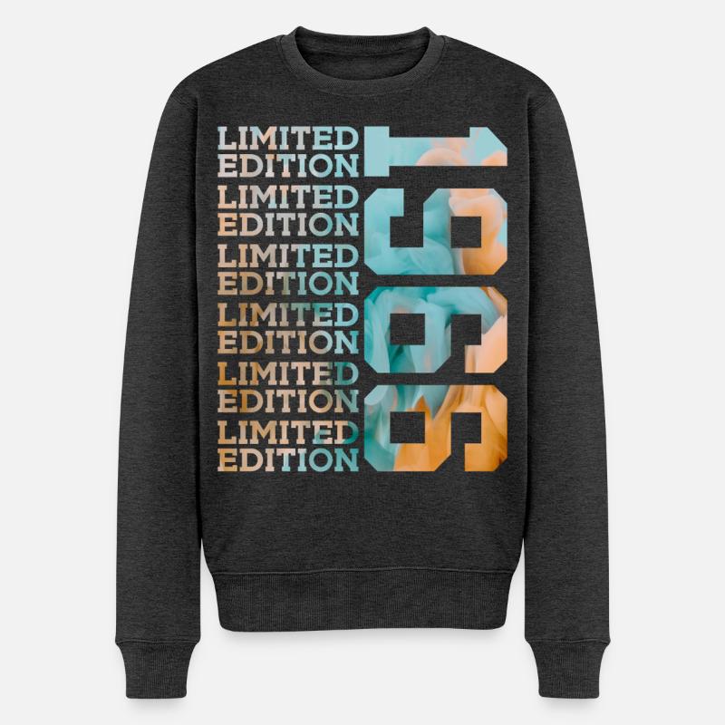 LIMITED EDITION 1966 60 JAHRE 60. GEBURTSTAG - Männer Premium Bio Pullover - Anthrazit meliert