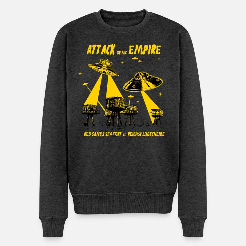 UFOKunst - Angriff des Imperiums - Männer Premium Bio Pullover - Anthrazit meliert