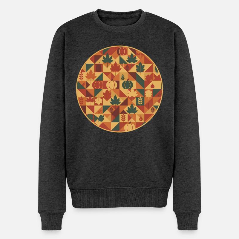 Autumn Vibes - Männer Premium Bio Pullover - Anthrazit meliert