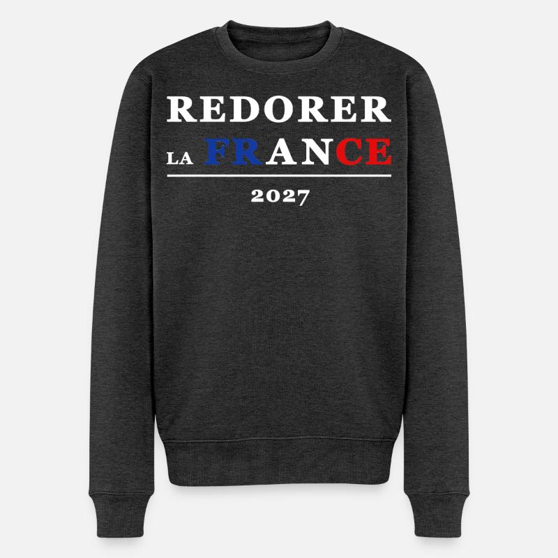 WIEDERHERSTELLUNG FRANKREICHS 2 - Männer Premium Bio Pullover - Anthrazit meliert