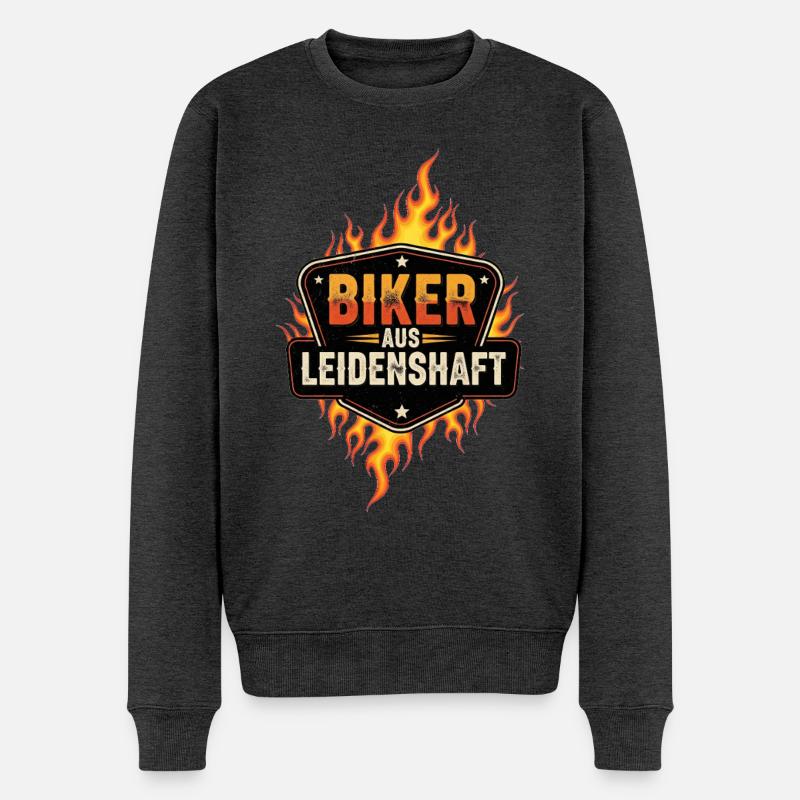 Des motards passionnés - Pull Premium bio Homme - anthracite chiné