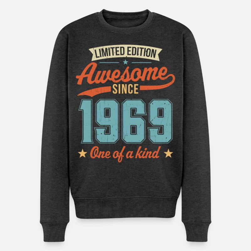 Genial seit 1969 - Männer Premium Bio Pullover - Anthrazit meliert