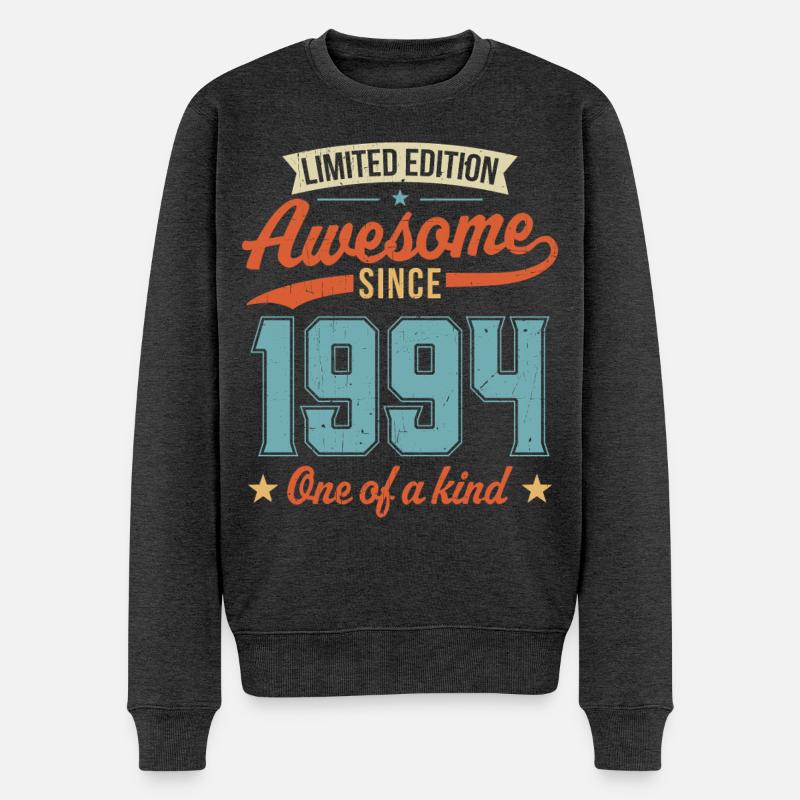 Genial seit 1994 - Männer Premium Bio Pullover - Anthrazit meliert