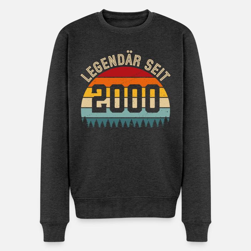 Légendaire depuis 2000 – Millésime 2000 - Pull Premium bio Homme - anthracite chiné