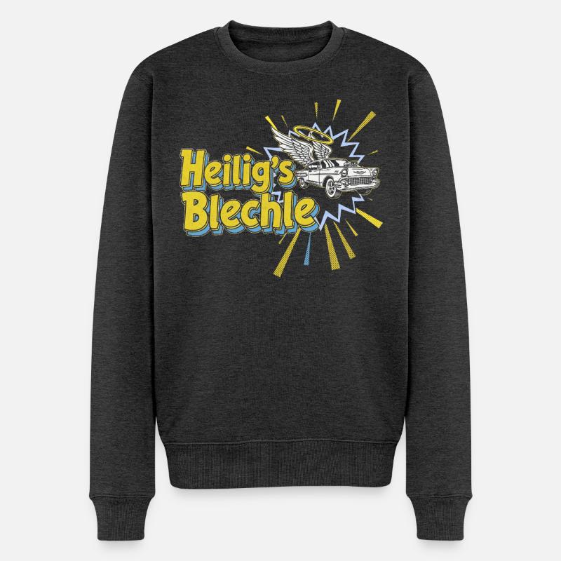 Heiligs Bleche Auto Heiligenschein - Pull Premium bio Homme - anthracite chiné