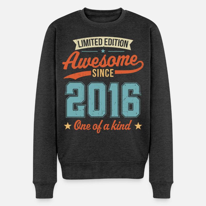 Genial seit 2016 - Männer Premium Bio Pullover - Anthrazit meliert