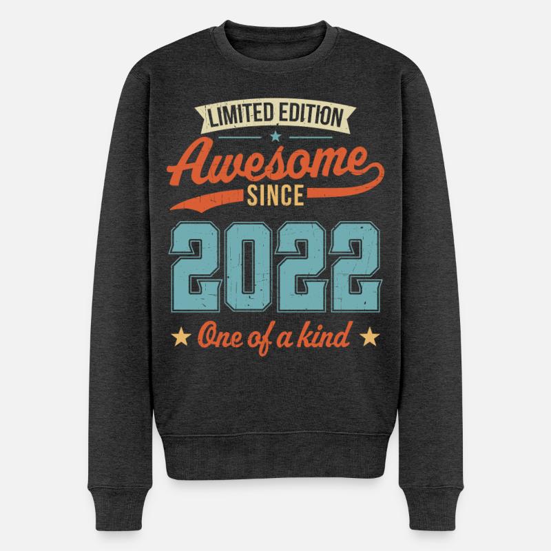 Großartig seit 2022 - Männer Premium Bio Pullover - Anthrazit meliert