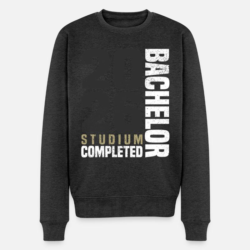 Bachelor Studium 2026 - Männer Premium Bio Pullover - Anthrazit meliert