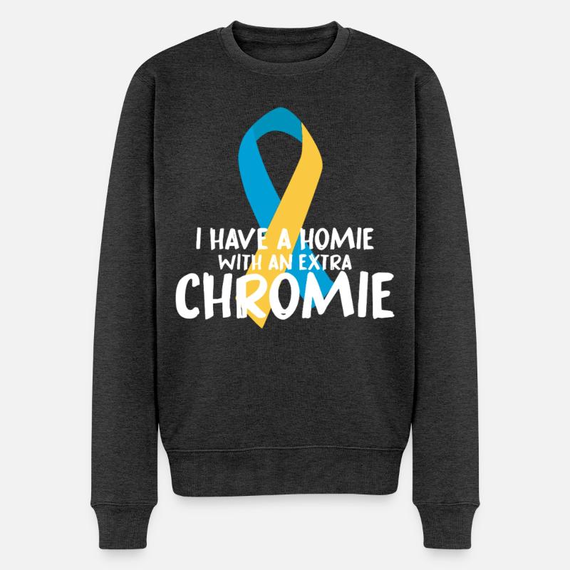 Conception du ruban Chromie - Pull Premium bio Homme - anthracite chiné