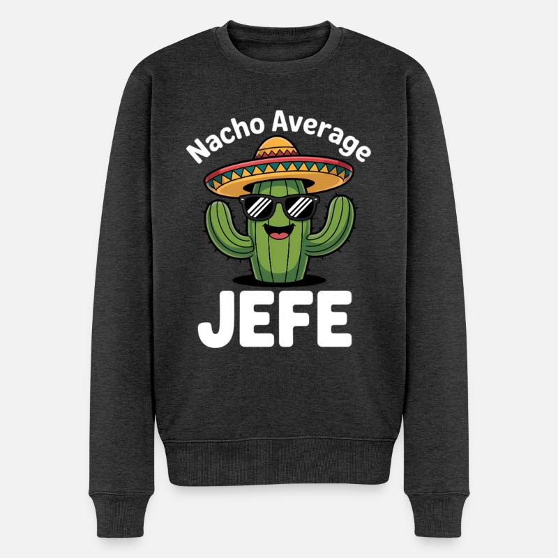 Nacho Average Jefe Cactus - Pull Premium bio Homme - anthracite chiné