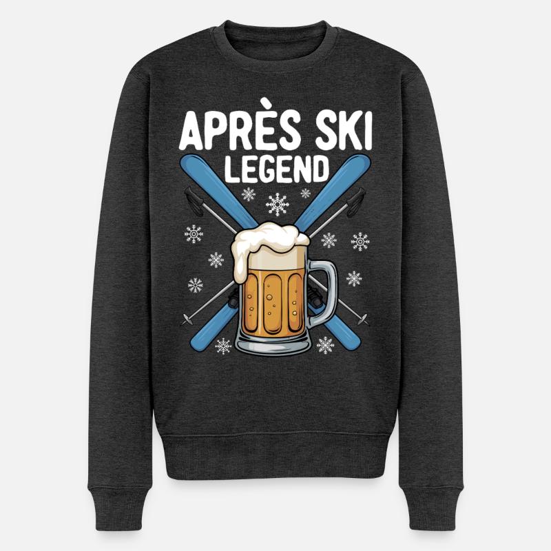 Après Ski Legend - Männer Premium Bio Pullover - Anthrazit meliert