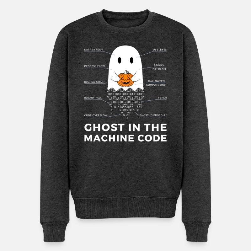 Lustiger Programmierer, Programmierer Halloween T-Shirt - Männer Premium Bio Pullover - Anthrazit meliert